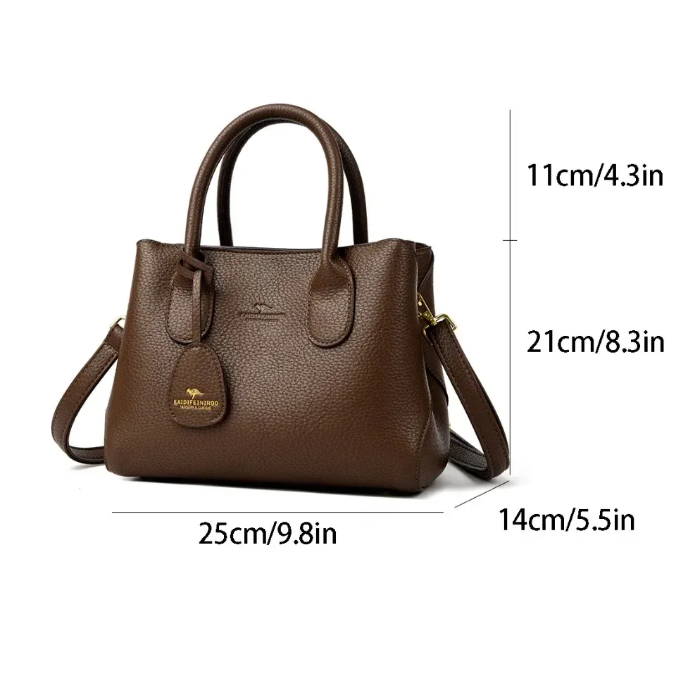 sacs à main pour femmes à 3 couches, sacs à bandoulière de luxe, sacs en cuir souple de haute qualité, sacs messager tendance pour femmes, sac à main