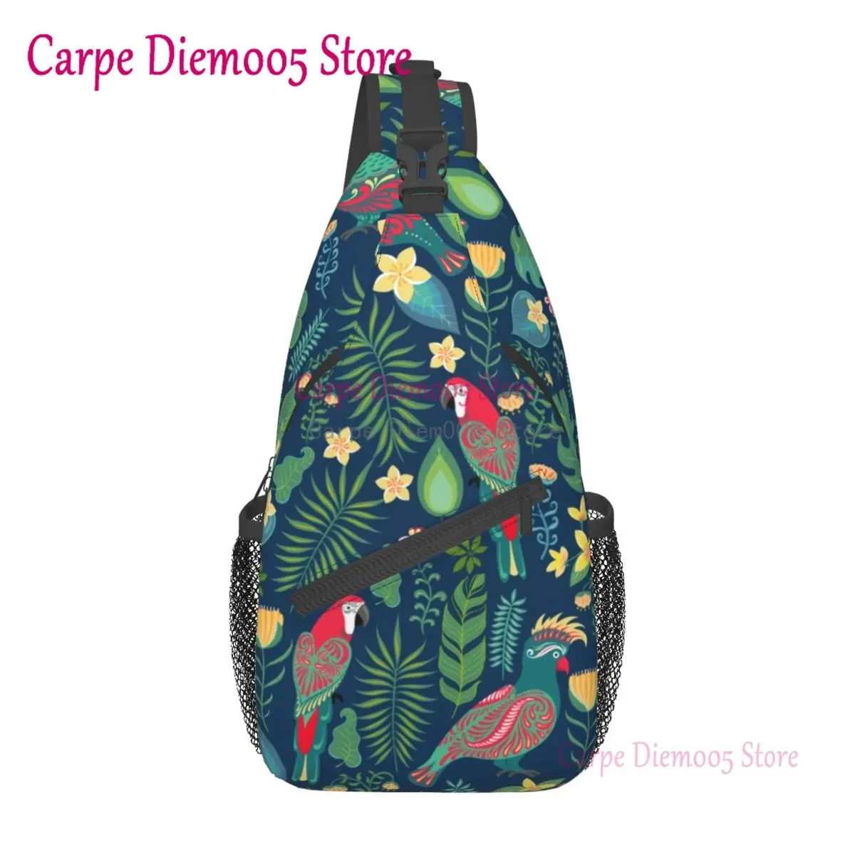 sac à bandoulière perroquet gris africain pour hommes, sac à dos à bandoulière pour la randonnée