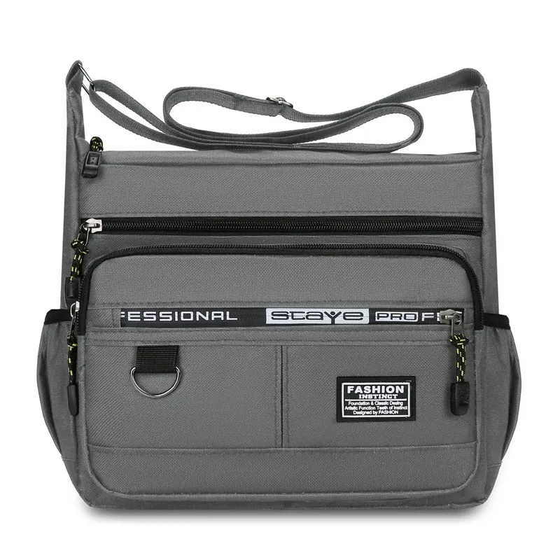 sac bandoulière pour homme, grande capacité, multi-poches, idéal pour les trajets quotidiens, les affaires et les voyages