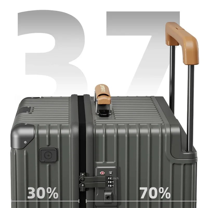 valise de voyage à poignée large de 20 "24" 30 pouces, valise à bagages à main avec fermeture éclair avec roulettes, boîte d'embarquement, sac à bagages roulant
