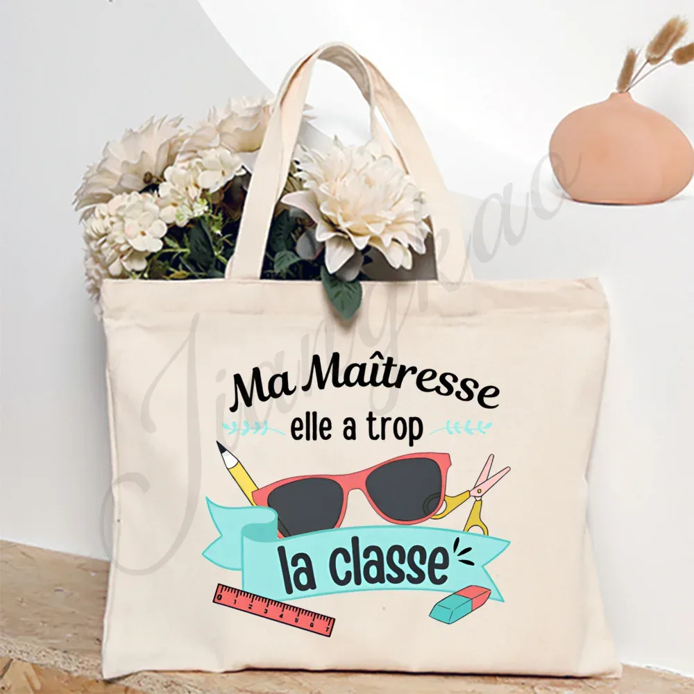 sac fourre-tout imprimé « maitresse maitre en vacances, ne pas déranger », sacs à bandoulière de voyage, cadeau de remerciement pour les enseignants diplômés