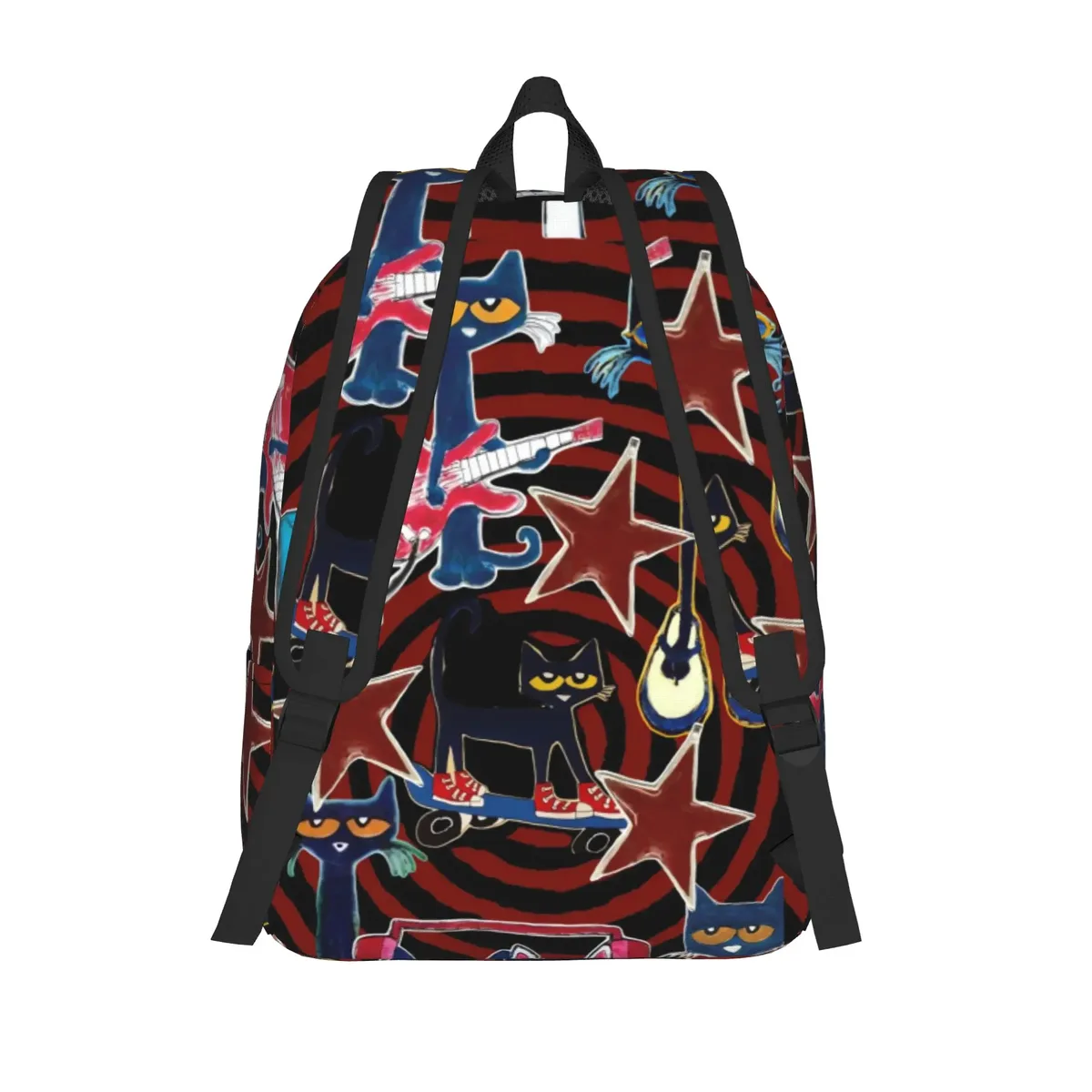 sac à dos pete le chat et ses chaussures blanches, sacs à dos d'entraînement unisexes en polyester, légers et élégants, sacs à dos pour lycée