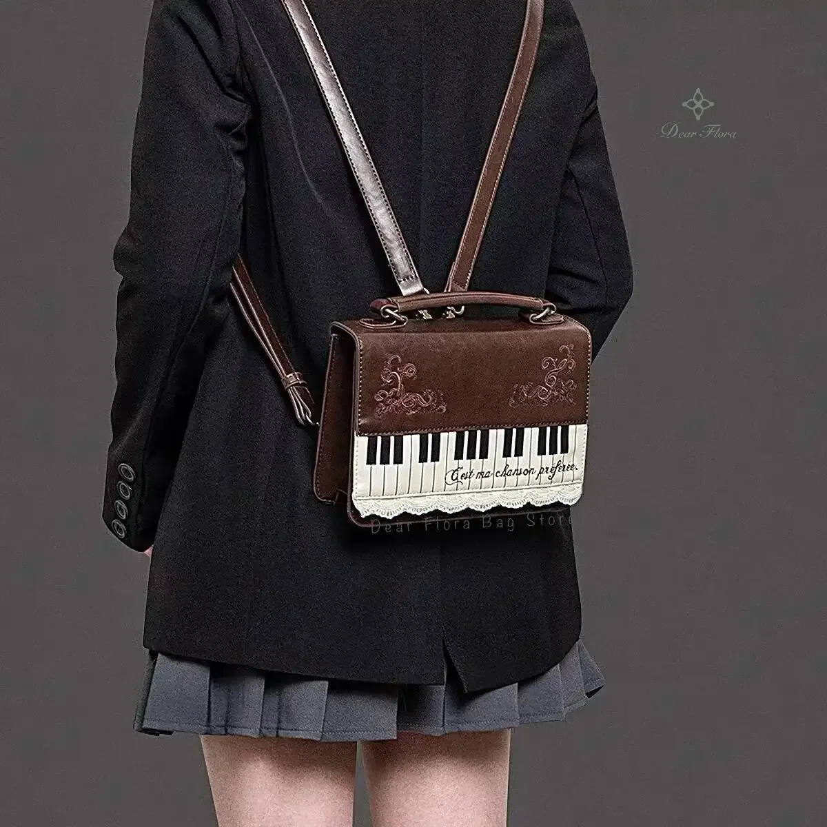 nouveau sac à bandoulière vintage piano pour femmes, sac à bandoulière marron y2k pour filles, sac ita transparent, sac à dos personnalisé, sacs à main esthétiques