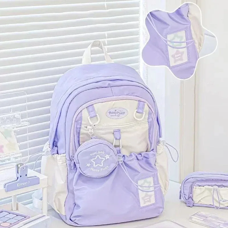 sac à dos coréen pour fille, sac d'école mignon, grand sac de voyage féminin, sac initié au lycée, mode étudiante, ficelle de proximité douce, nouveau