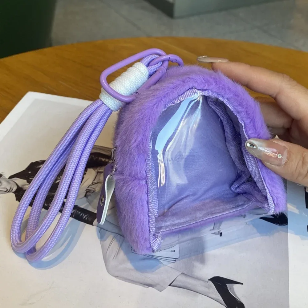 sac de marche pour poupée, porte-clés de dessin animé, sac de rangement pour poupée, sac d'exposition transparent pour voyage, organisation pour enfants