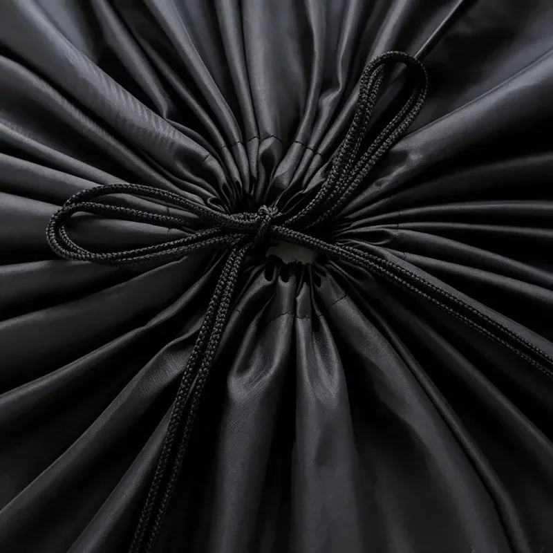 sac de rangement à cordon en tissu oxford de grande taille 94x120cm, adapté aux courses, aux vêtements, aux jouets, aux sacs anti-poussière et au rangement domestique (noir)