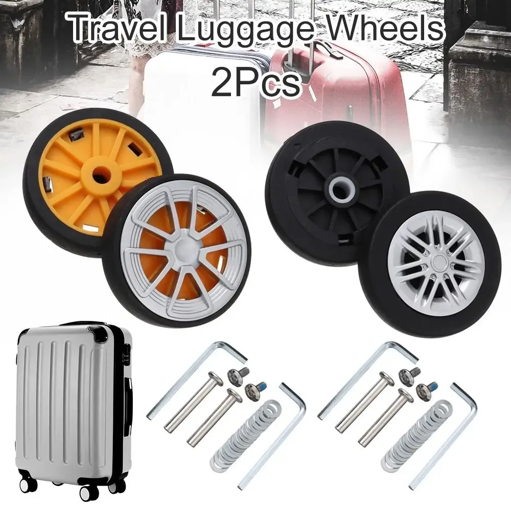 roues de remplacement universelles durables avec vis, kit de réparation pour bagages de voyage, pièces de valise, essieux, 2 pièces