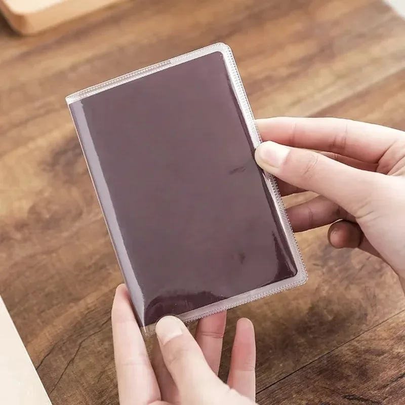 housse de passeport transparente givrée, étui de protection pour carte d'identité, organisateur de documents, pochette de voyage quotidienne