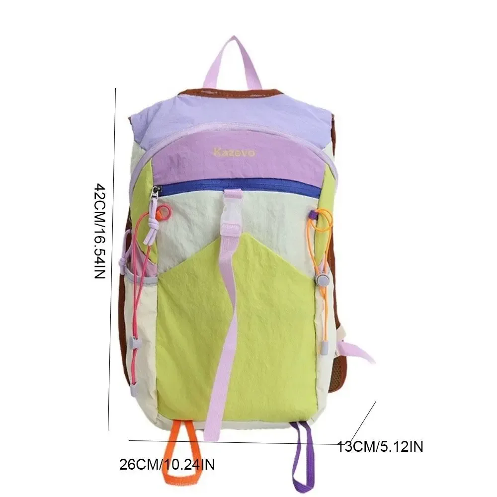 sac à dos de voyage en nylon tendance, multifonctionnel, grande capacité, sac à dos de voyage quotidien, multicolore, sangles fixes, sac à dos de sport pour l'extérieur