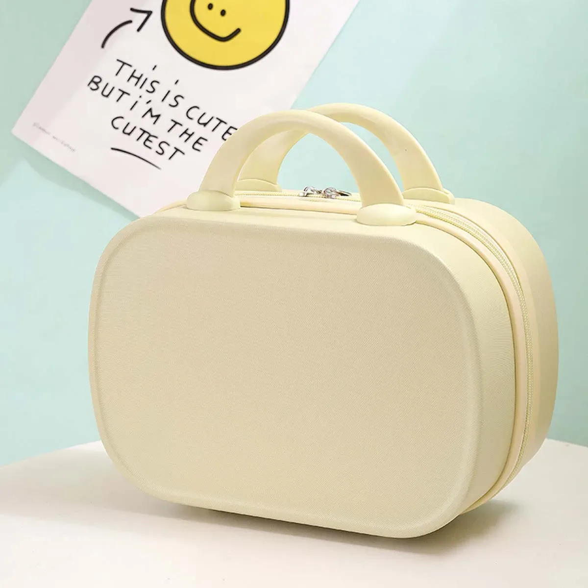 trousse toilette abs tissu doux couleur uni femmes hommes sac maquillage voyage cosmétiques lisse motifs simple
