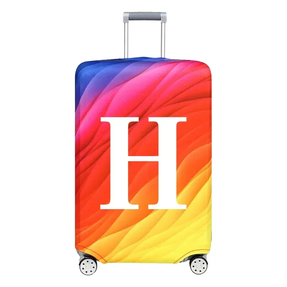 housse de protection pour compartiment à bagages, série de lettres blanches, tissu résistant, housse anti-poussière pour valises de voyage de 18 à 32 pouces