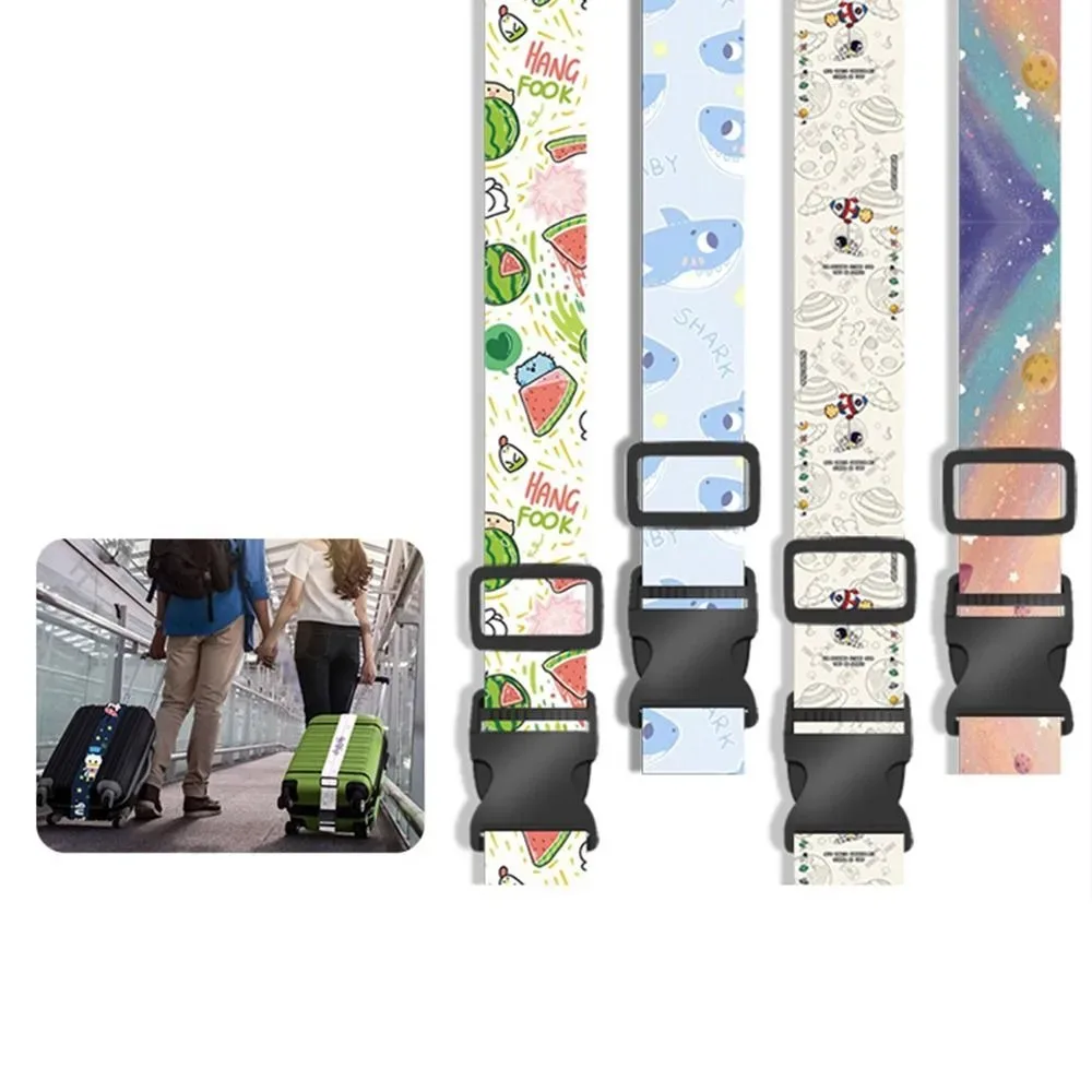 sangle de bagage en fibre de polyester, réglable, antivol, ceinture en duvet, valise artificiel astique anti-perte, environnement voyage