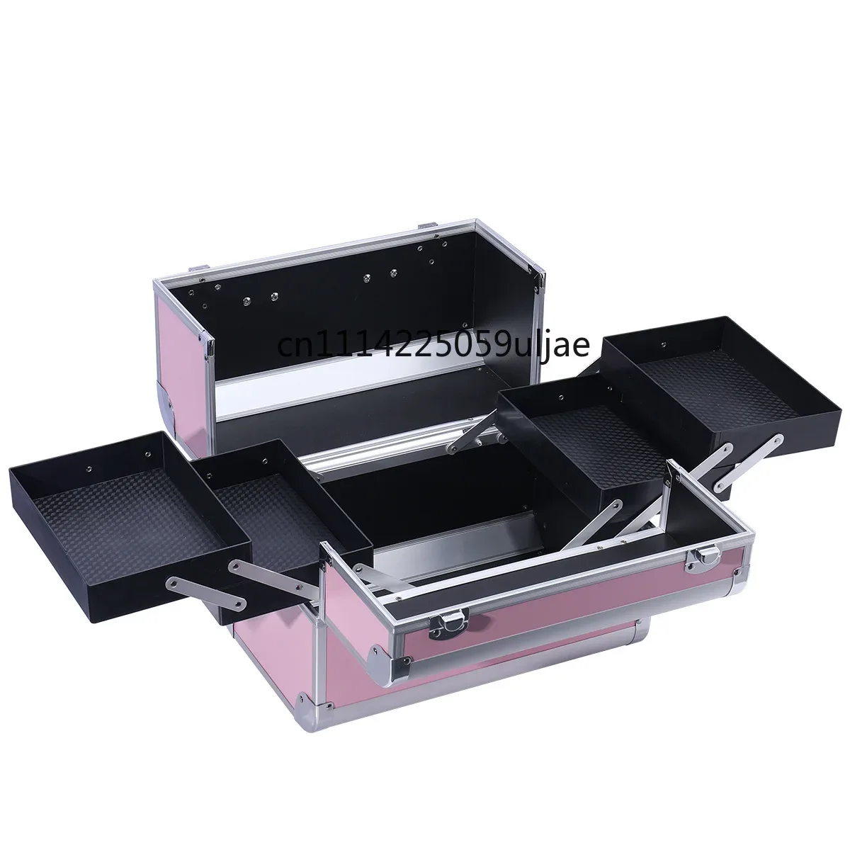 trousse de maquillage, organiseur de cosmétiques, très grande, 12 pouces, 6 plateaux, trousse de maquillage portable, boîte de transport pour maquillage