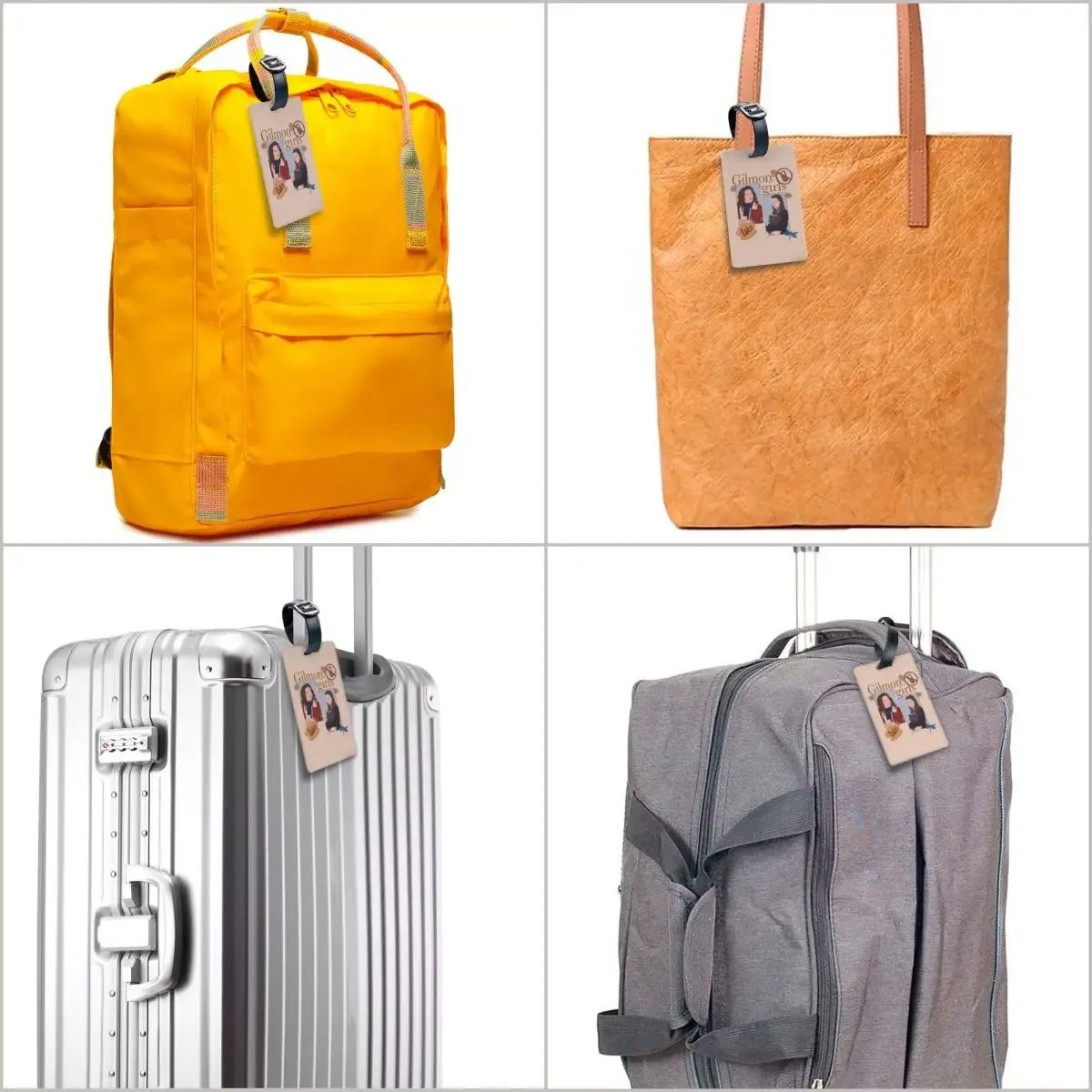 étiquettes à bagages graffiti gilmore girls, accessoires pour valises, étiquette de bagage de voyage, porte-étiquette d'embarquement, porte-nom, adresse