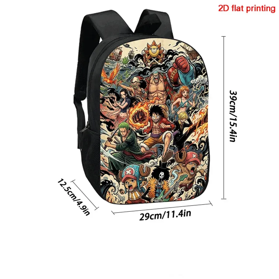 sac dos polyester dessin animé noir motifs personnages animés format 20 35 litres poche ouvrante sangles ajustables usage scolaire voyage