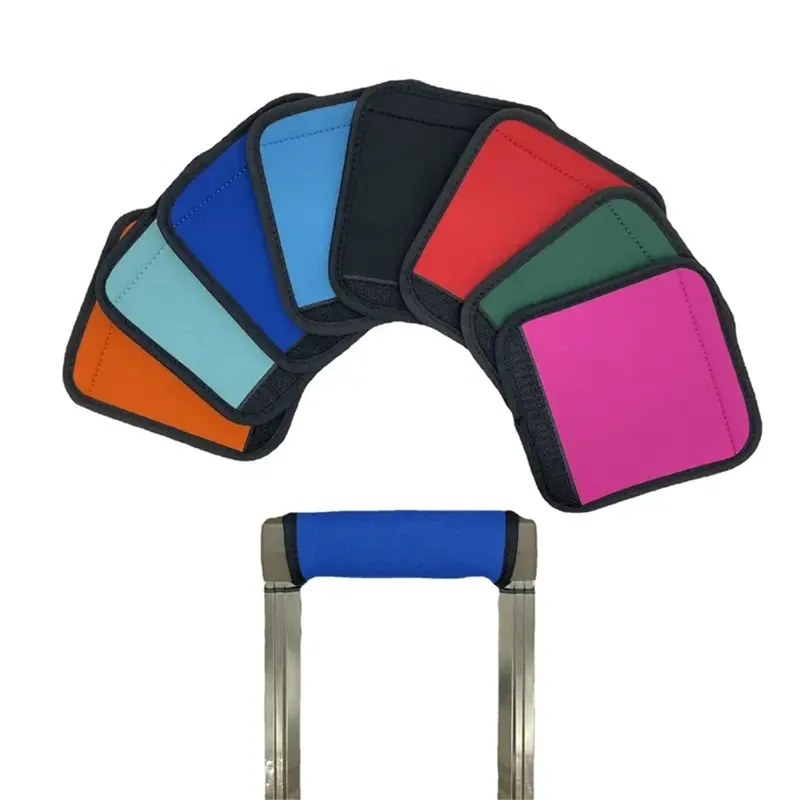 juste de protection pour poignée de bagage, housse souple, poignée de valise, housse ronde pour sac de voyage, multicolore