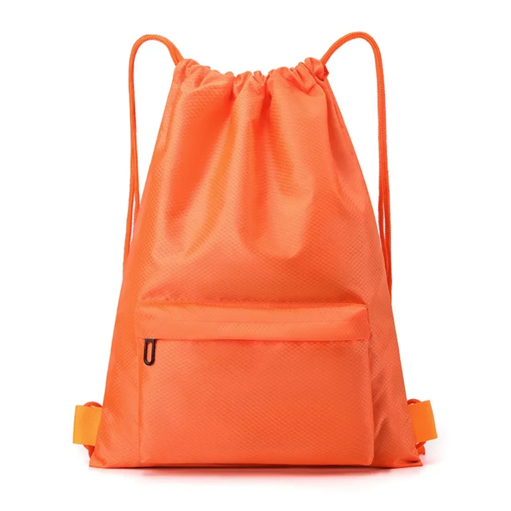 sac de sport à cordon de serrage de couleur unie, sac de fitness étanche de grande capacité, bretelles réglables, sac à dos d'entraînement à séchage rapide, unisexe