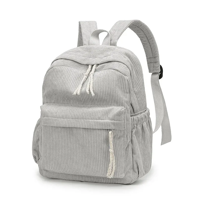 sac à dos scolaire personnalisé 2026 nouvelle mode en velours côtelé avec fermeture éclair lisse, nom unique, grande capacité, sac à dos de voyage, sac à dos de randonnée