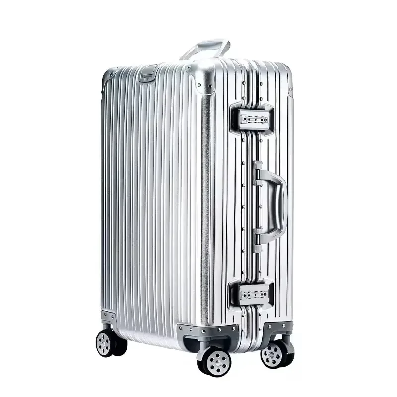 valise de voyage en alliage aluminium-magnésium 20/24/26/29 pouces, valise à roulettes, bagage à main, valise cabine