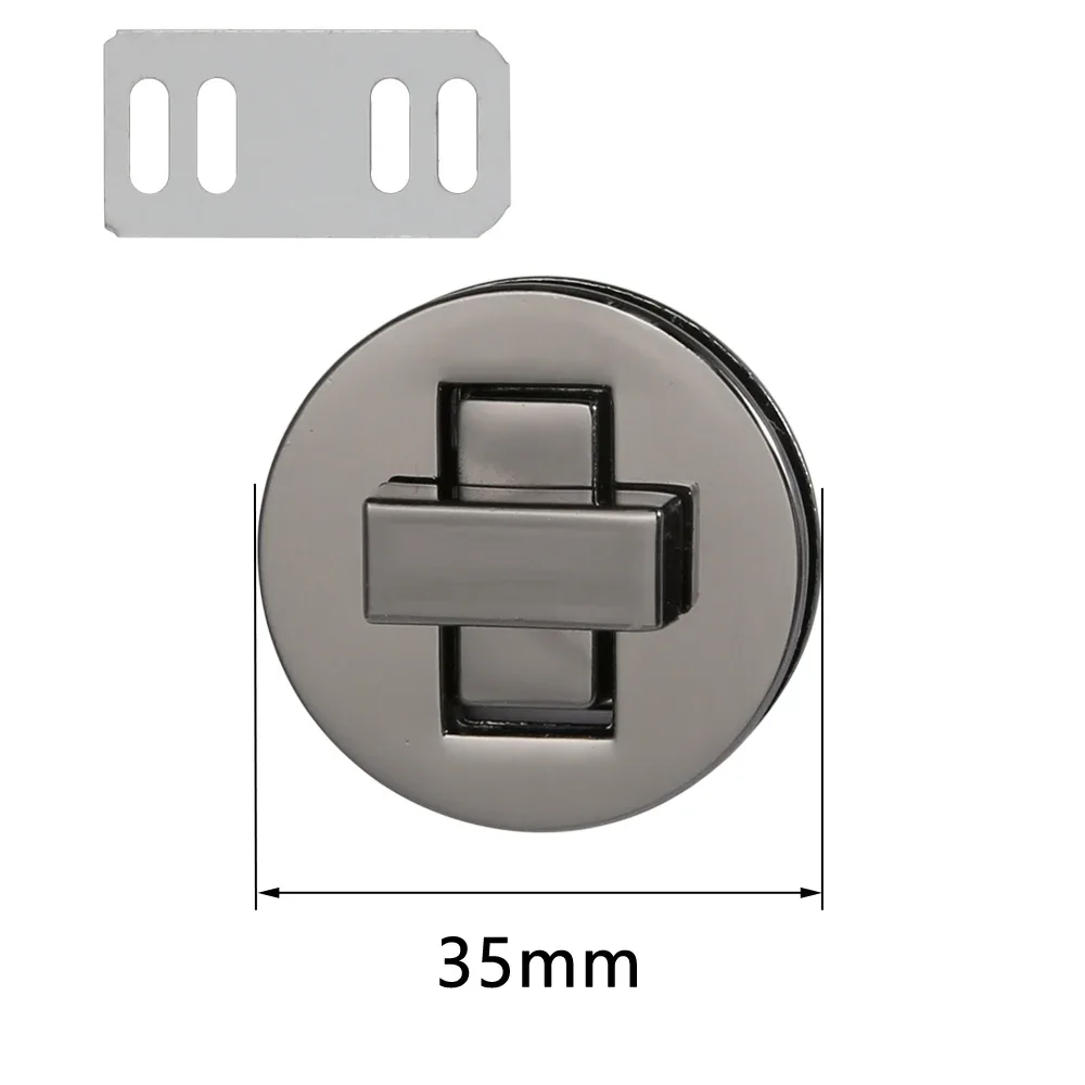 serrures torsadées rondes pour femmes, sac à main bricolage, quincaillerie pour sac à main, accessoires de sacs à bagages, 3.5cm