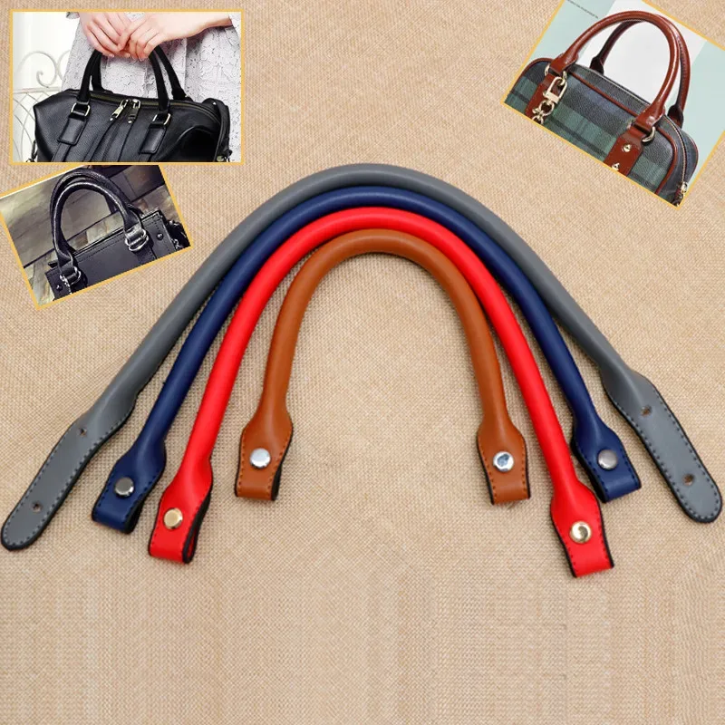 sangle à main sacs à bagages accessoires poignée en cuir bricolage femmes dame sac à main longueur 32 cm et 42 cm multicolore 1 paire/lot