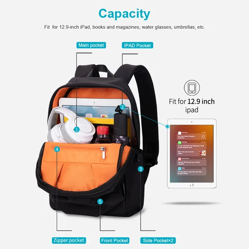heroic knight – mini sac à dos populaire pour hommes et femmes, pour ipad 12.9 pouces, léger et étanche, pour les voyages, les sports et les voyages