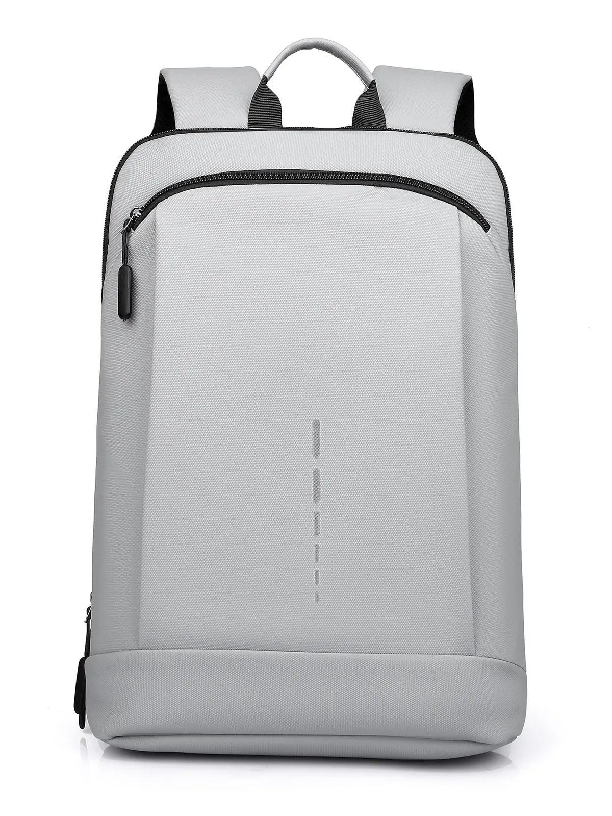 sac dos polyester imperméable gris noir beige cadre interne grande capacité bandoulière arquée informatique décontracté