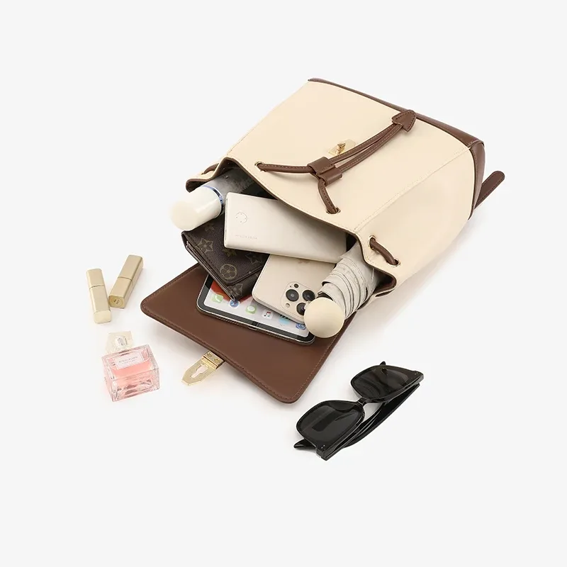 sacs à dos femmes en cuir véritable sac à dos sacs design de mode femme sacs urbains portable sac à main livre-sac esthétique dame sac nouveau