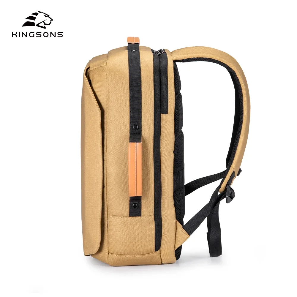 sac à dos pour ordinateur portable kingsons 23l en polyester recyclé pour hommes et femmes, sac à dos décontracté imperméable de 15,6 pouces, sac de transport léger