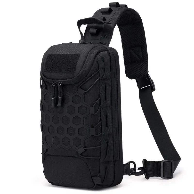 sac à dos tactique de poitrine pour l'extérieur, sac à bandoulière, sac tactique pour le transport quotidien, sac de poitrine pour les trajets quotidiens