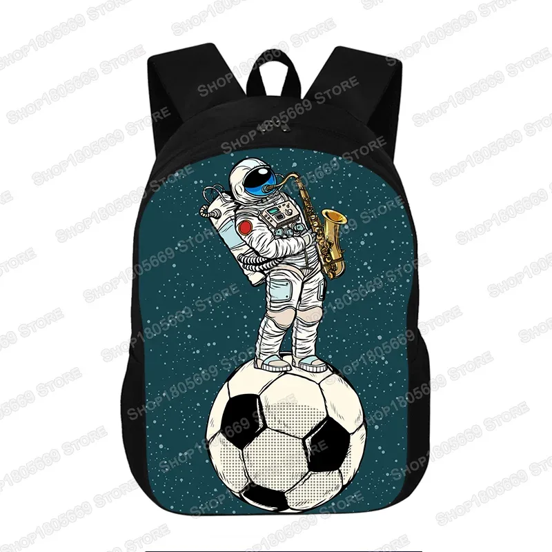 sac à dos imprimé football pour jeunes, cartable d'école, grande capacité, sacs de rangement, sac d'ordinateur, cadeau pour enfants, garçons et bol