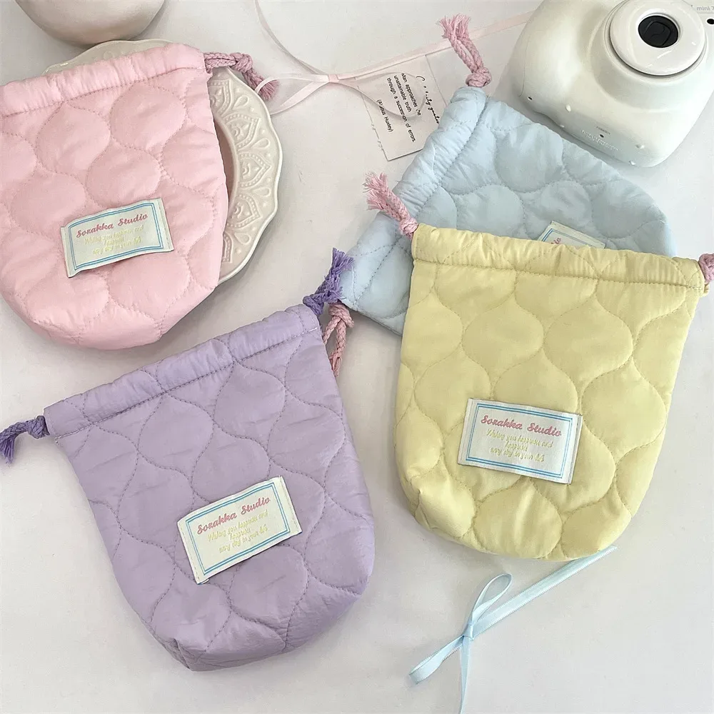 Sac de rangement Polaroid pour appareil photo, carte noire, sac à cordon Portable, pochette pour téléphone pour femmes, clé, écouteurs, rouge à lèvres, sacs à cordon de serrage