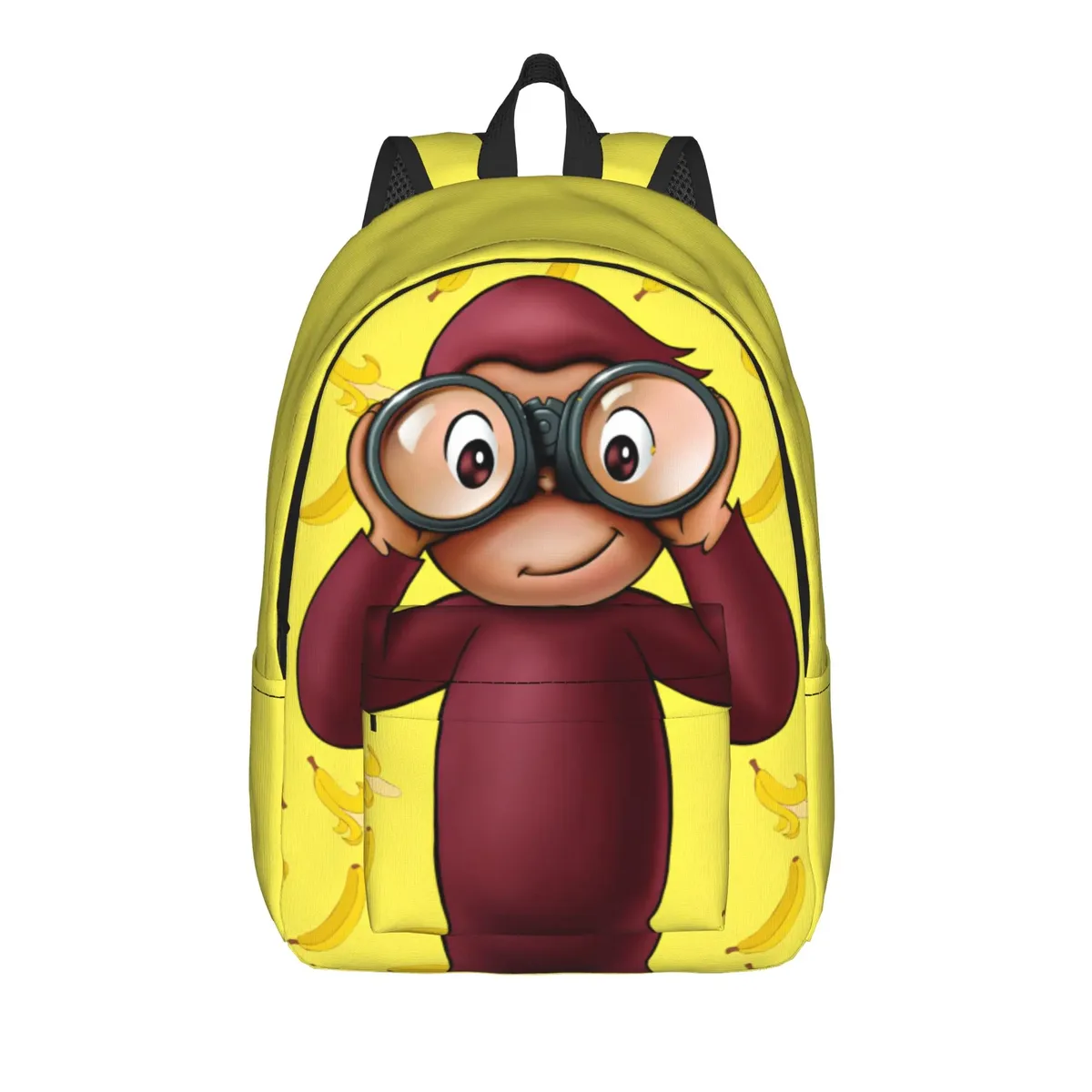 sac à dos curious george en toile pour hommes et femmes, sac à dos mignon pour étudiants, randonnée, voyage, collège, durable