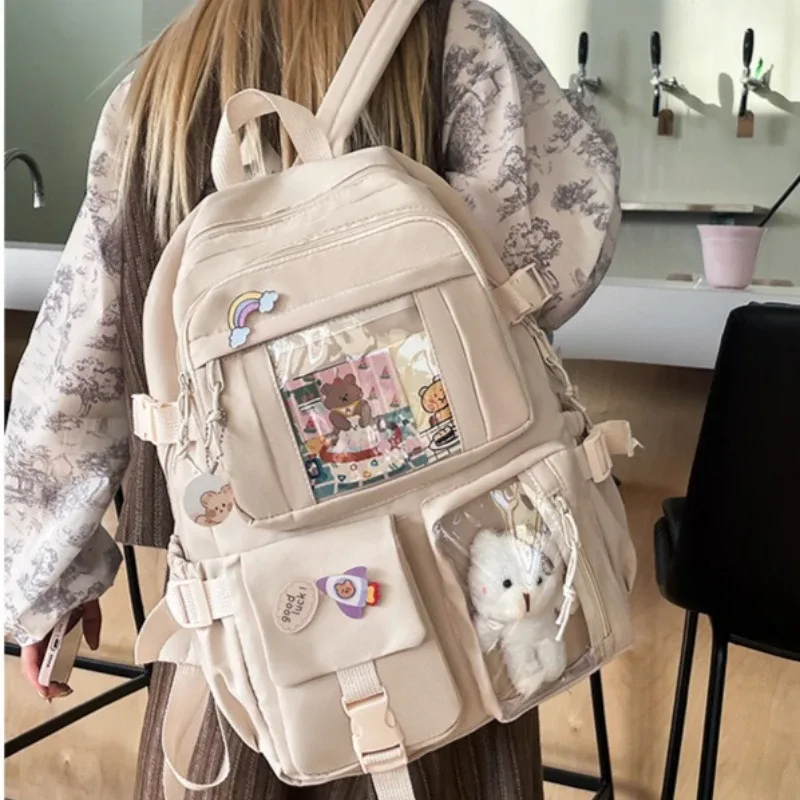 sac à dos de style japonais pour filles, sac mignon de style coréen kawaii, sac d'étudiant pour le campus, sac à dos décontracté grande capacité pour ordinateur portable 2026