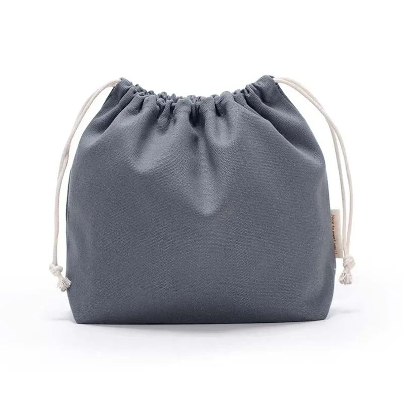 sacs à provisions en toile réutilisables pour femmes, sac de rangement de voyage, fourre-tout en coton, poudres à bijoux, poches à soupe, proximité solide, 27x20cm
