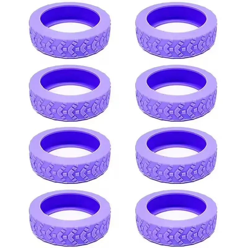 protector wheel set silica gel soundproof shock absorber voyage accessory grey black blue orange violet