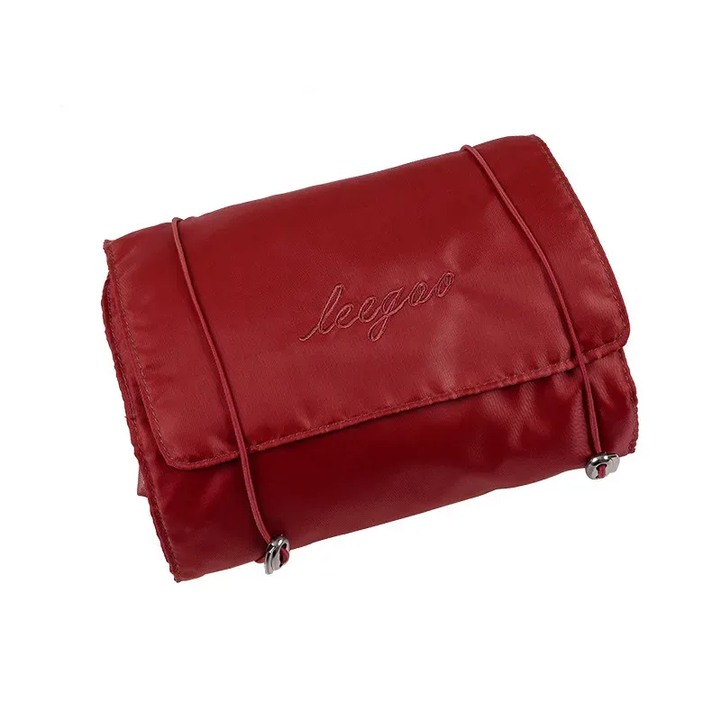 nouveau sac de maquillage pour femmes 4 en 1, sacs de rangement pliables et détachables en maille de nylon, sac de toilette cosmétique de voyage portable de grande capacité