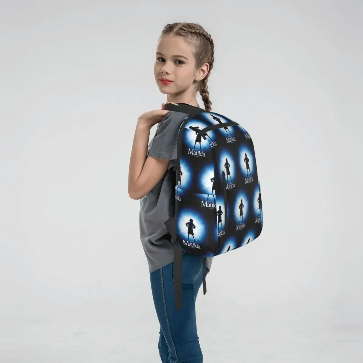 roald dahl matilda the musical sac à dos pour étudiants, sac d'école pour enfants, sacs à bandoulière pour ordinateur portable, garçons et filles