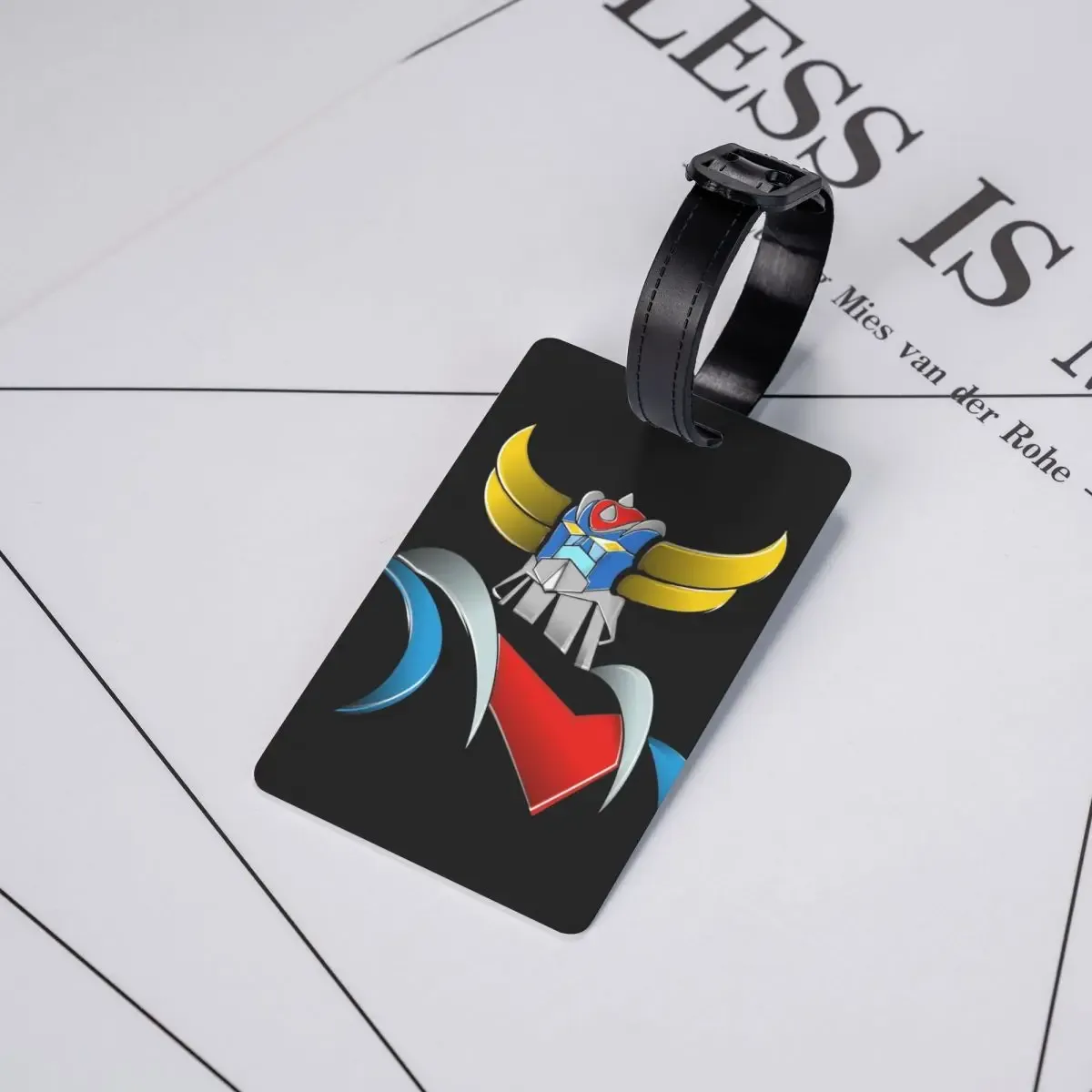 étiquettes à bagages personnalisées goldorak grendizer pour valises, mignonnes, anime ufo robot goldrake, couverture de confidentialité, carte d'identité