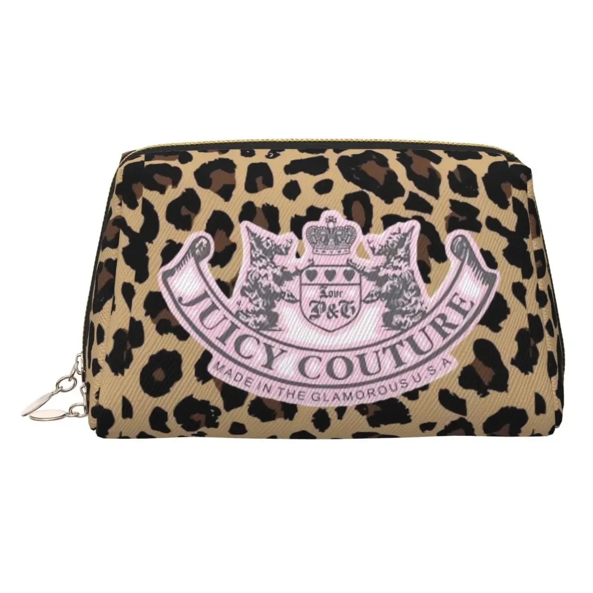 sac de maquillage j-juicy-c-couture, pochette à fermeture éclair, sacs cosmétiques de voyage, grand sac cosmétique portable en cuir pour femmes