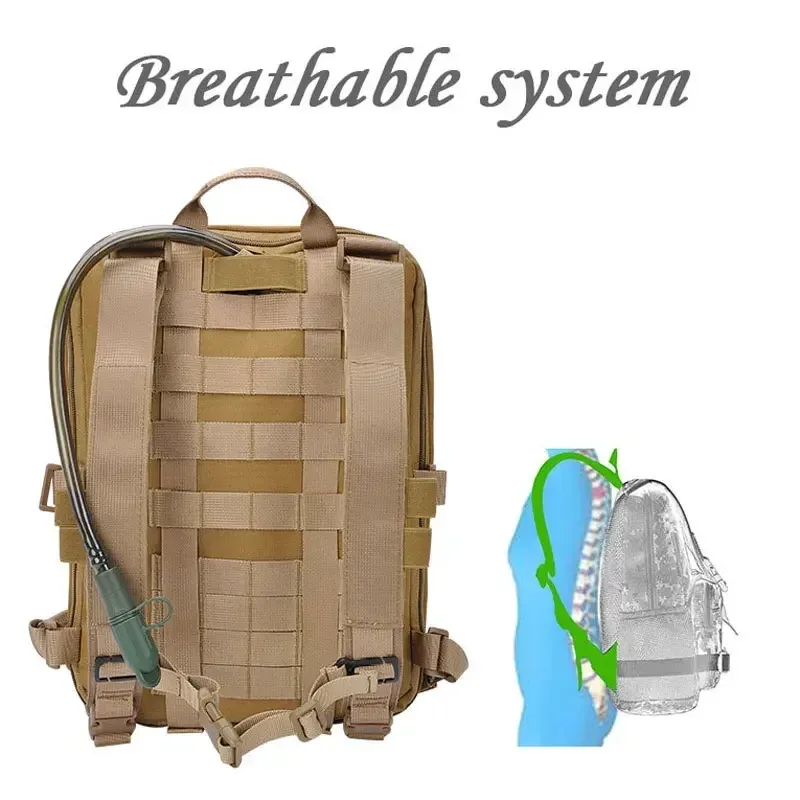 sac dos oxford université polyester polyvalent tactique camouflage vert kaki gris noir beige rouge extérieur voyage