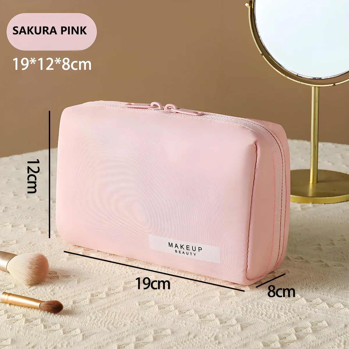 sac de maquillage étanche pour femmes, sac à cosmétiques portable de grande capacité, pochette de voyage, sac de rangement, petit sac de toilette, pochette à cosmétiques