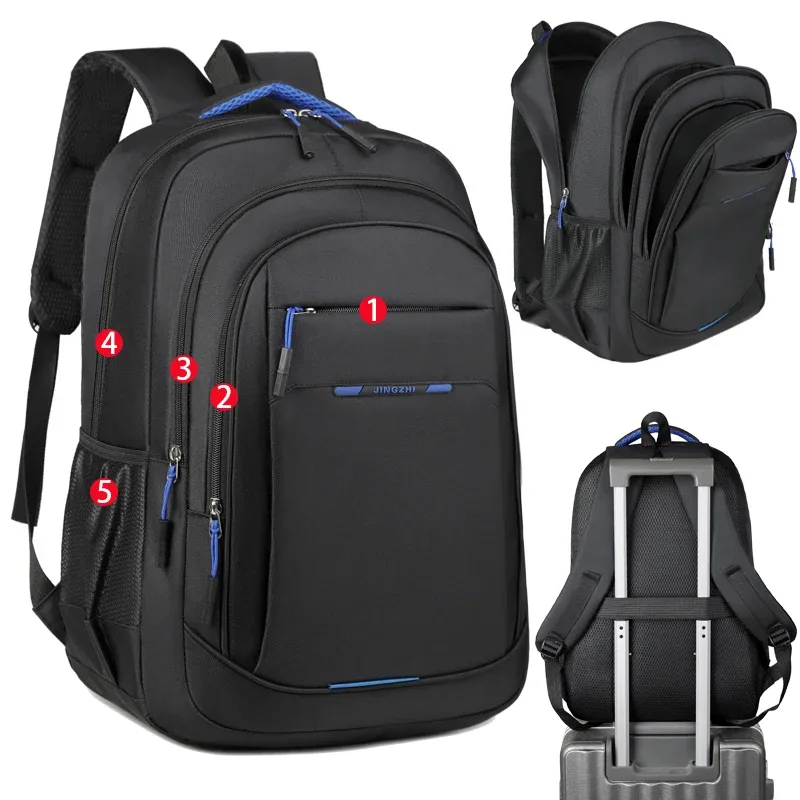 sac à dos de voyage durable pour ordinateur portable, étanche, compartiment rembourré pour ordinateur portable, poches multiples, essentiel pour les affaires et les études universitaires