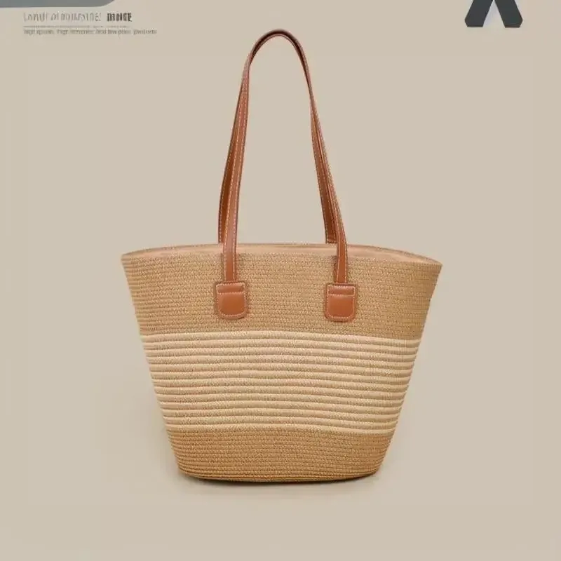 sac à bandoulière en paille inswind pour femmes, grande capacité, pour la plage, les voyages, les vacances, l'usage quotidien, le shopping, les trajets domicile-travail et les courts séjours
