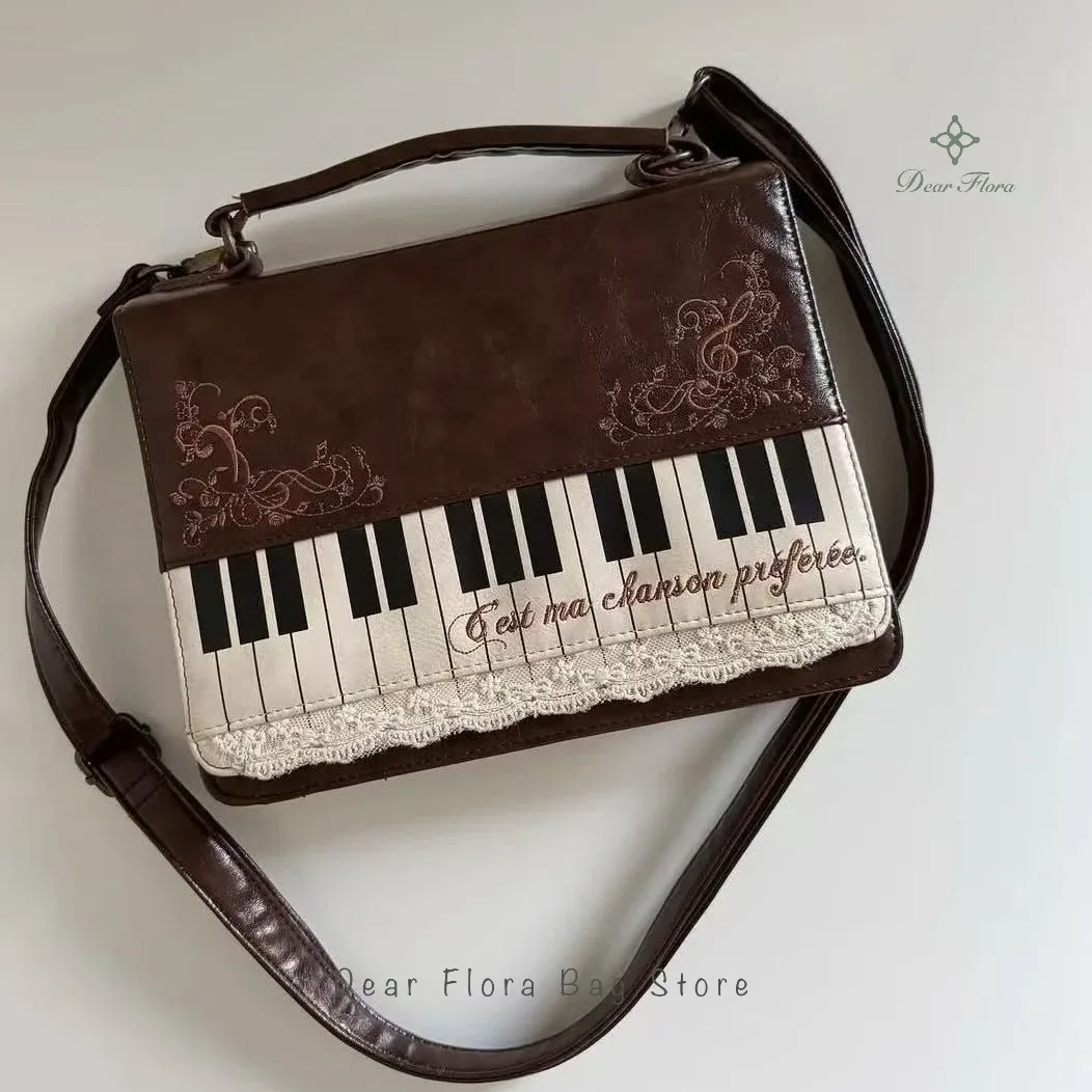 nouveau sac à bandoulière vintage piano pour femmes, sac à bandoulière marron y2k pour filles, sac ita transparent, sac à dos personnalisé, sacs à main esthétiques
