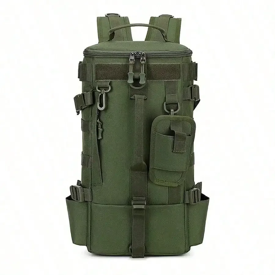 sac de matériel de pêche avec porte-canne, grand rangement, sac à dos de boîte de matériel pour transporter des matériel et des équipements de pêche, cadeaux pour hommes