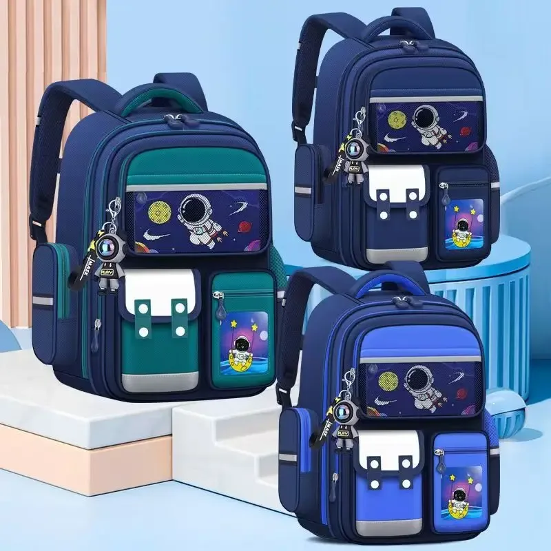 sac à dos d'astronaute de dessin animé, cartable de grande capacité de 3e à 6e année, sac d'école étanche pour l'extérieur, sac à dos pour étudiant starryscky mohilas