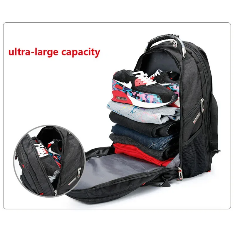 sac à dos pour ordinateur portable de 17 pouces, multifonctionnel, durable, avec port de charge usb, sac de voyage, sac à dos d'étudiant, résistant à l'eau