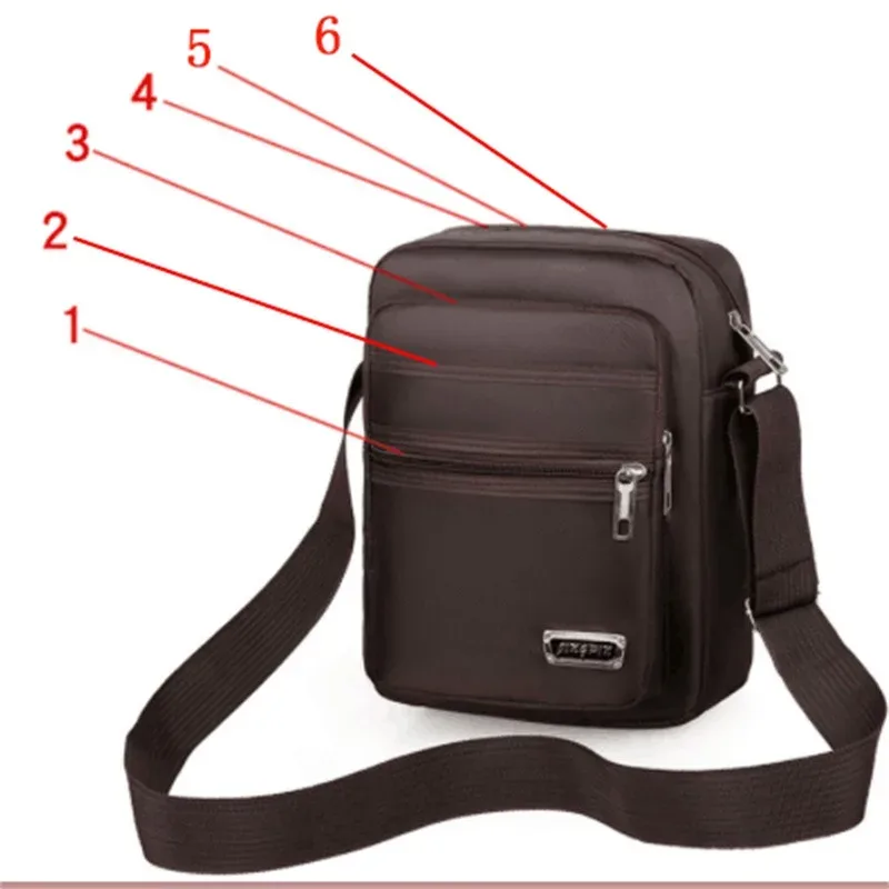 1pc sac à bandoulière pour hommes affaires loisirs grande capacité sac à main portable multicouche étanche été hommes sacs à bandoulière