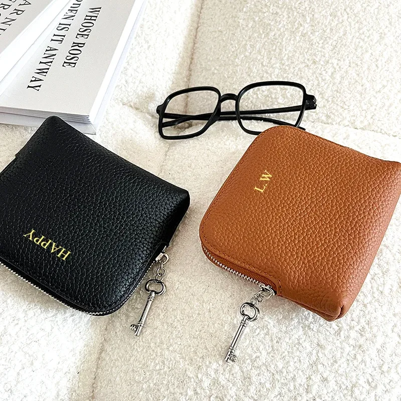 sac de rangement de bijoux en cuir véritable avec lettres gravées, sac de luxe pour femmes, pour montre, bracelet, collier, bagues, porte-monnaie, portefeuille